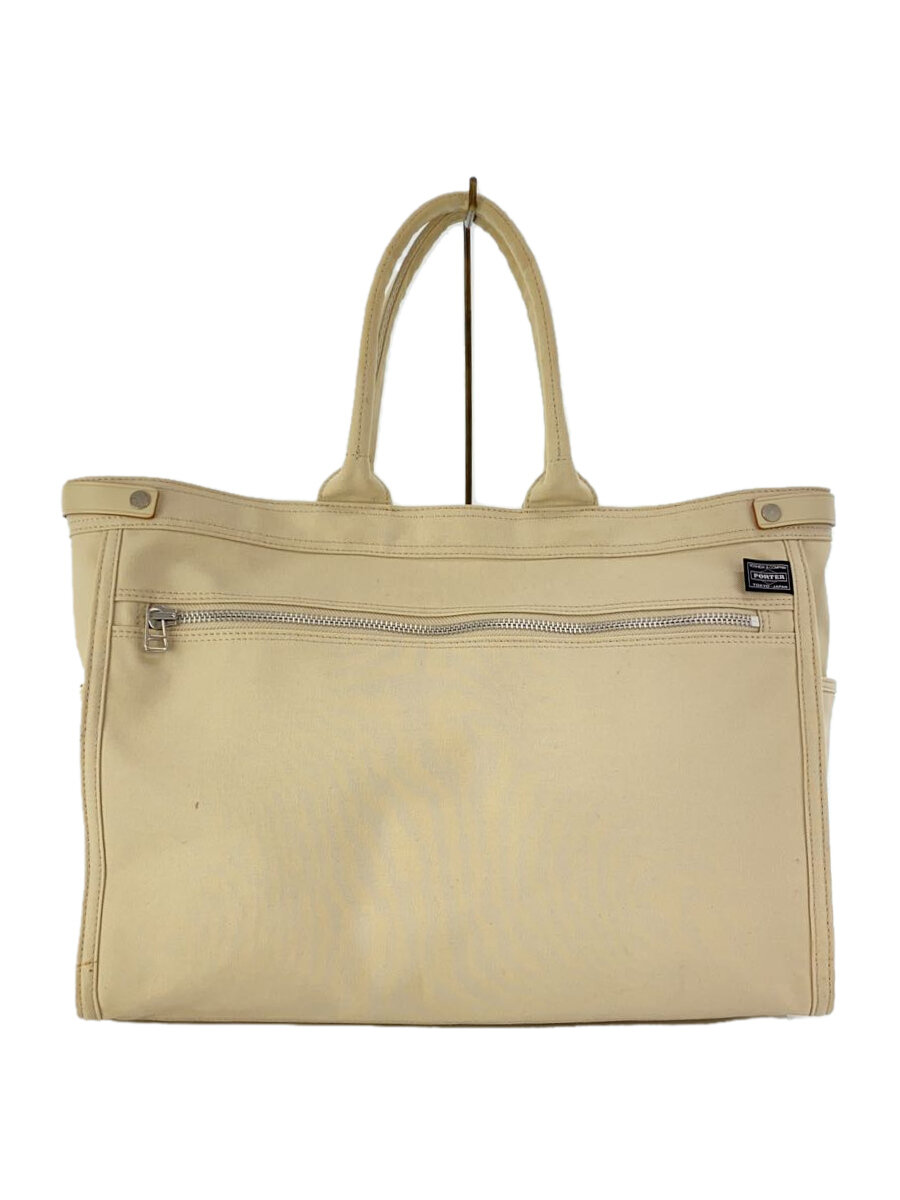 【中古】PORTER GIRL◆ネイキッド/トートバッグ/帆布/BEG//【御徒面子】