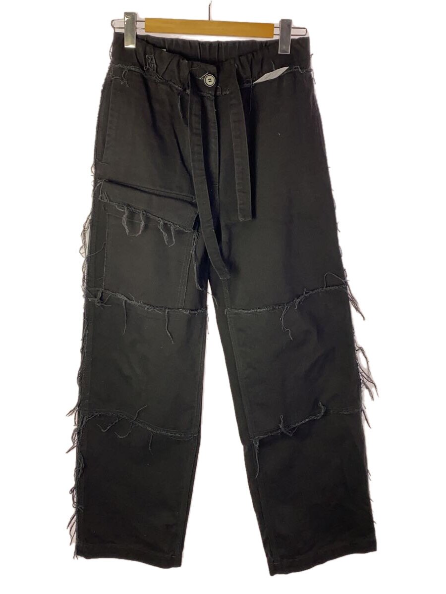 【中古】DRIES VAN NOTEN◆6437 M.W.PANTS/下つ方/--/綿織物/BLK【メンズウェア】