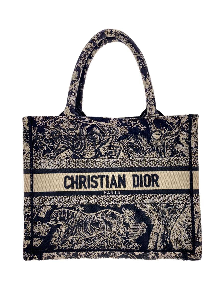 【中古】Christian Dior◆トートバッグ/帆布/NVY/総柄【御徒面子】