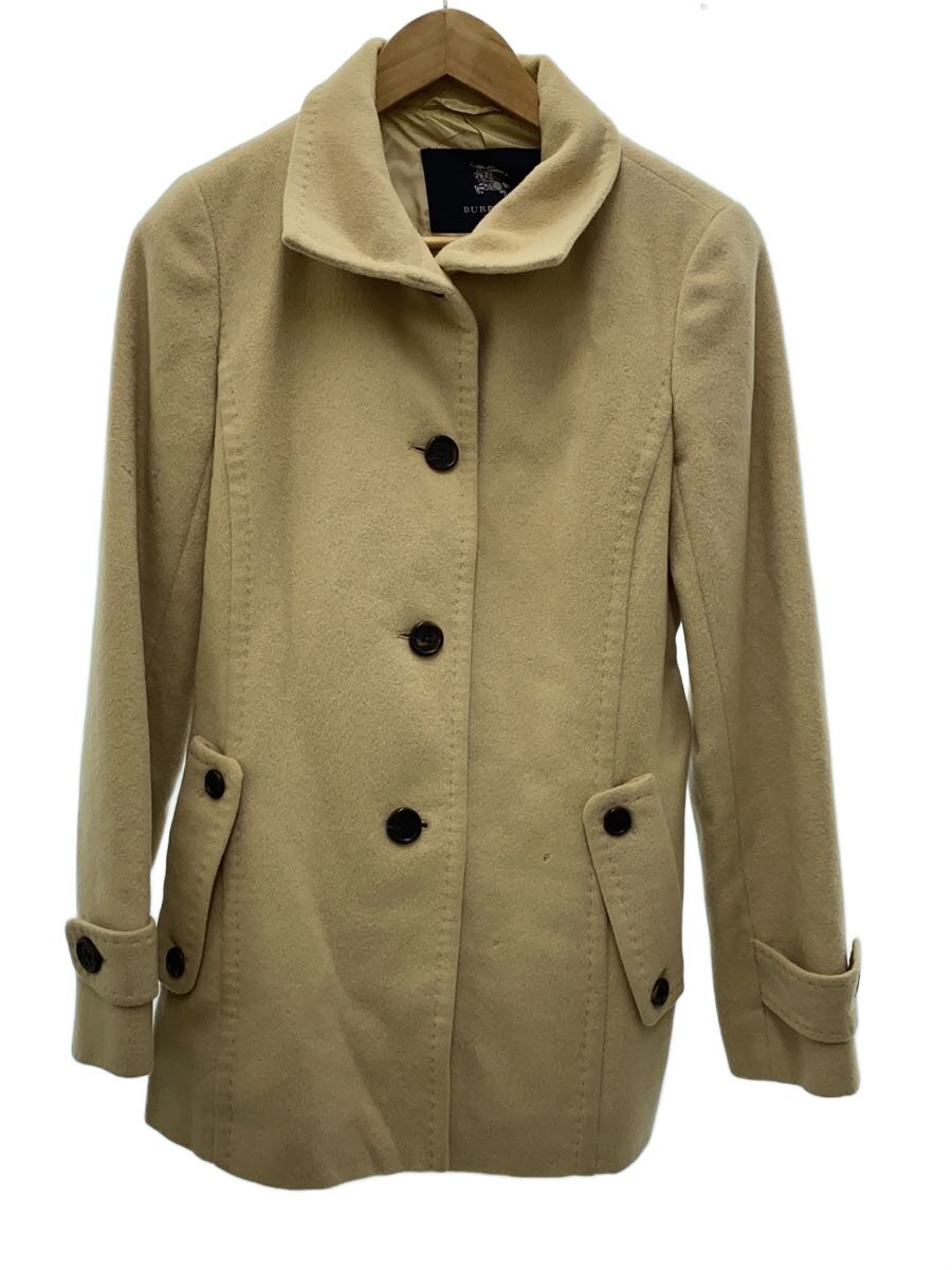 【中古】BURBERRY LONDON◆厚地の外套/40/アンゴラ/CML/無地/FN047-967-42【レディース御召しもの】