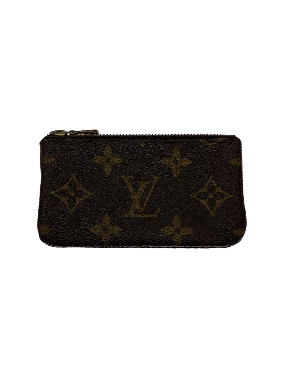 【中古】LOUIS VUITTON◆ポシェット・クレ_モノグラム・キャンバス_BRW/PVC/BRW/モノグラム/レディース【服飾雑貨他】