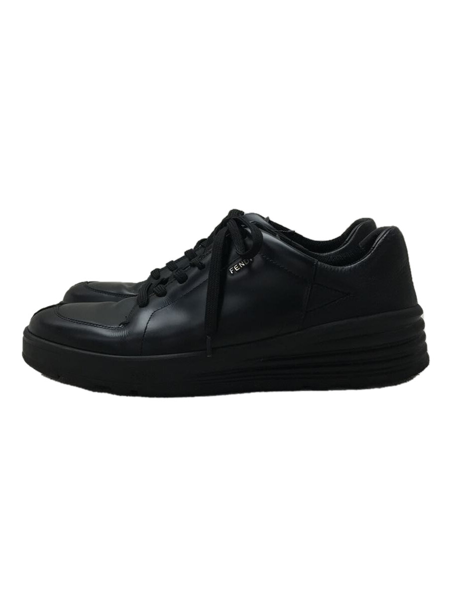 【中古】FENDI◆スニーカーシューズ/UK7/黒いこと/黒/牛皮/E1228【シューズ】