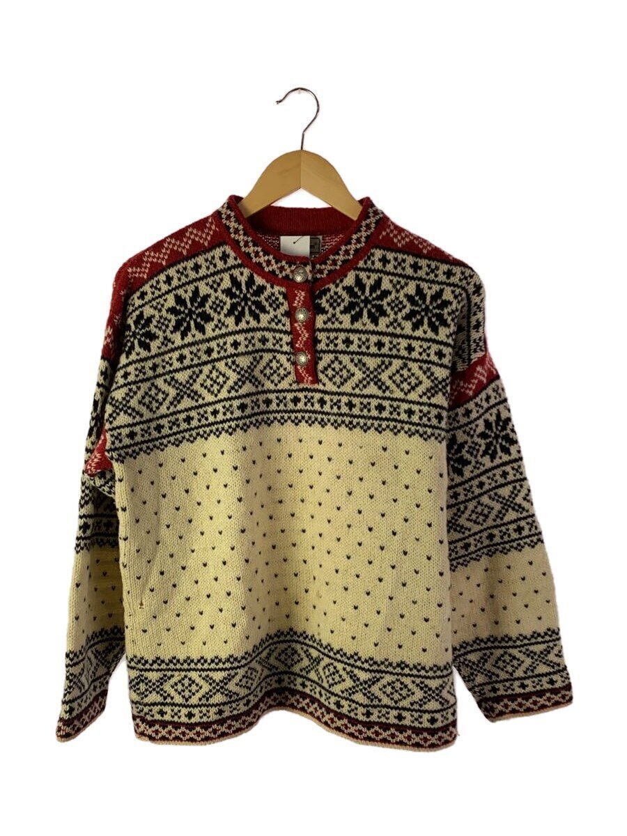 【中古】L.L.Bean◆編み物・スウェーター(朦々たる)/M/羊毛/マルチ色合い/総柄【レディースお召しもの】