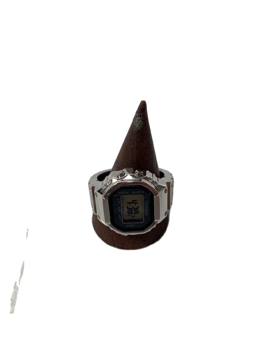 【中古】CASIO◆RING WATCH/リングウォッチ/CRW-001-1JR/22号/石英ウオッチ/デジタル/しろがね色//【服飾雑貨他】