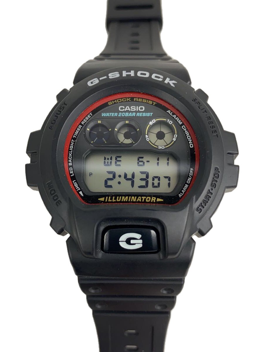 【中古】CASIO◆石英ウオッチ/デジタル/天然ゴム/黒いこと/黒いこと/SS/DW-6900RL【服飾雑貨他】