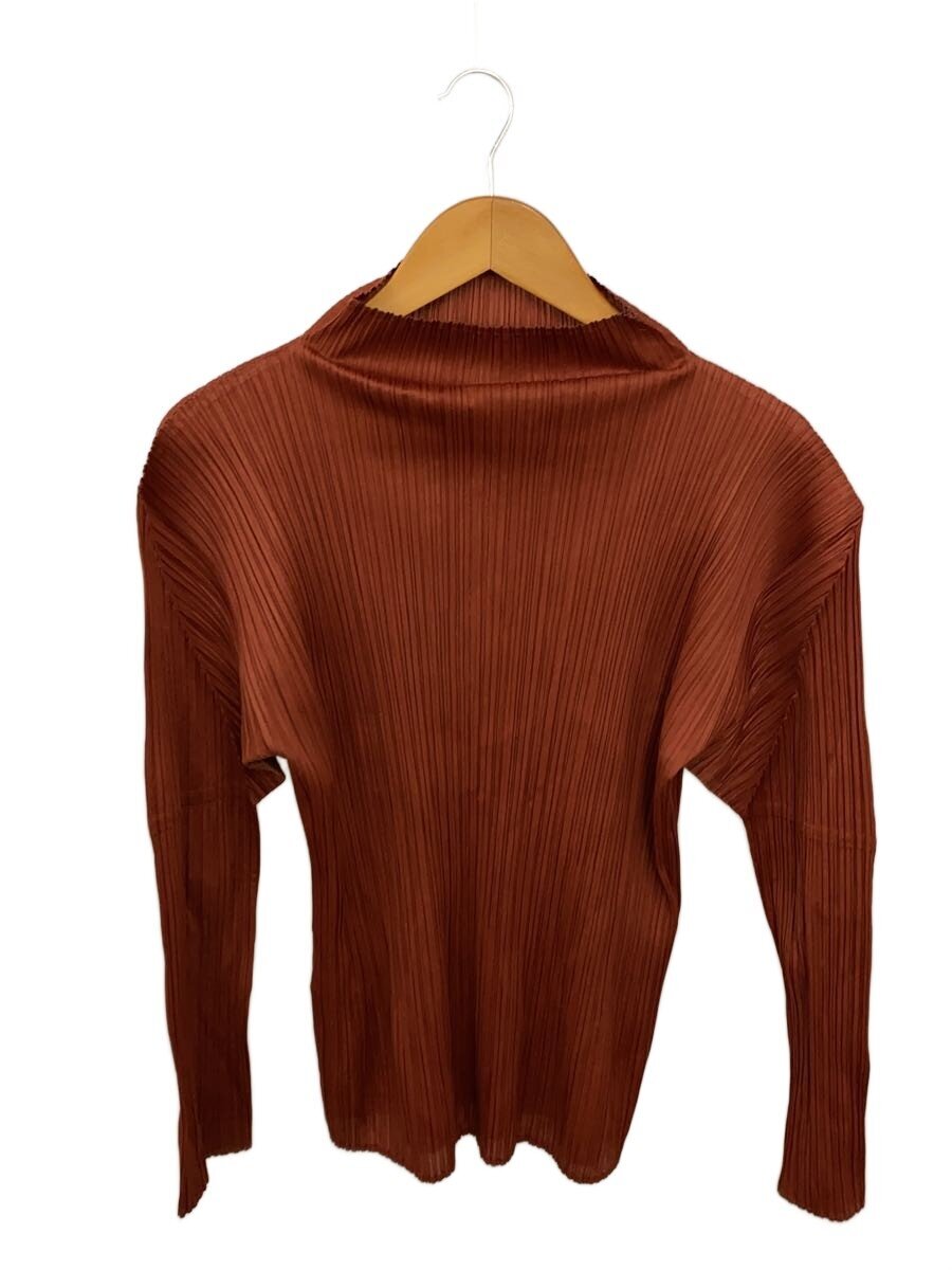 【中古】PLEATS PLEASE ISSEY MIYAKE◆長袖カットソー/3/ポリエステル/BRW/PP63-JK405【レディース御召しもの】
