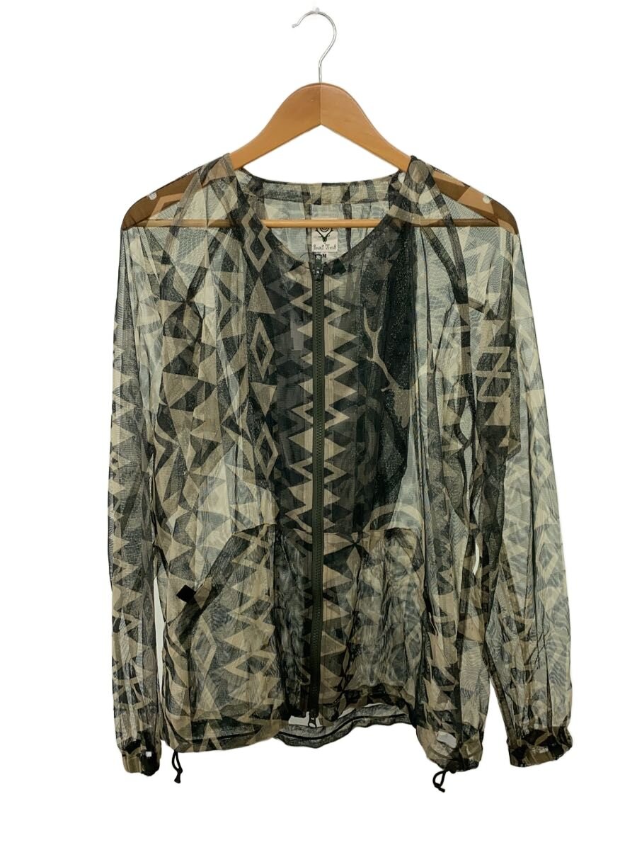 【中古】South2 West8(S2W8)◆メッシュ上衣/M/ポリエステル/緑であること/総柄/Bush Parka//【メンズウェア】