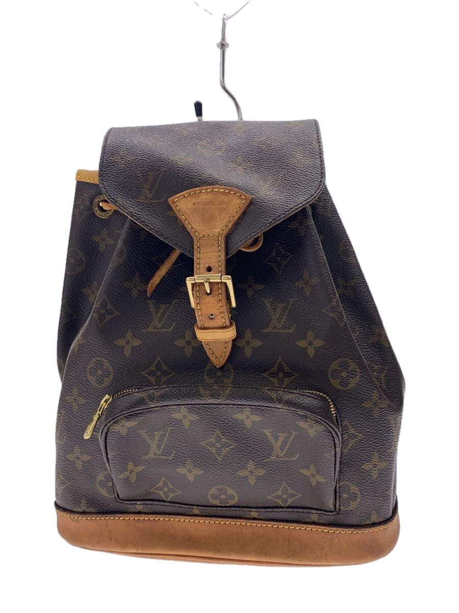 【中古】LOUIS VUITTON◆1)ミニ・モン掏摸_モノグラム・帆布/PVC/BRW/総柄【御徒面子】