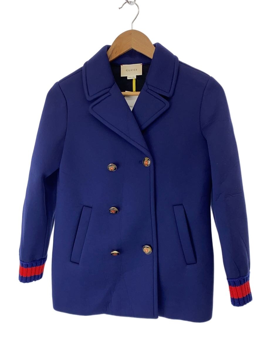 【中古】GUCCI◆ピーコート/10/人絹/NVY/452266 X5H35【レディースお召しもの】