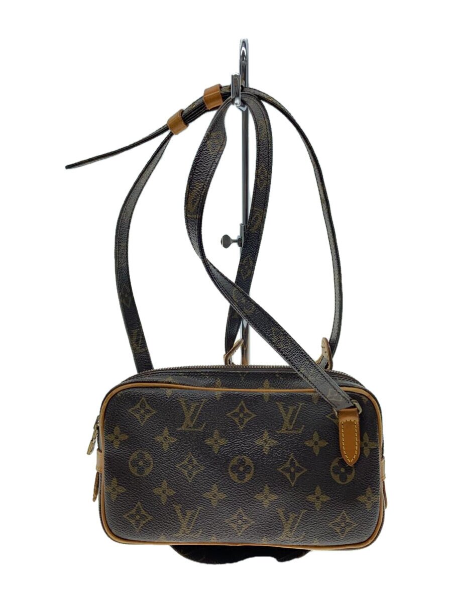【中古】LOUIS VUITTON◆ポシェット・マルリー・バンドリエール_モノグラム・キャンバス_BRW/PVC/BRW/総柄【バッグ】｜2ｎｄ STREET 店