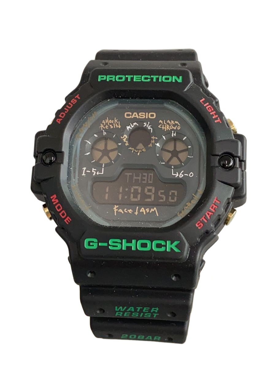 【中古】CASIO◆石英ウオッチ/デジタル/天然ゴム/BLK/DW-5900FA【服飾雑貨他】