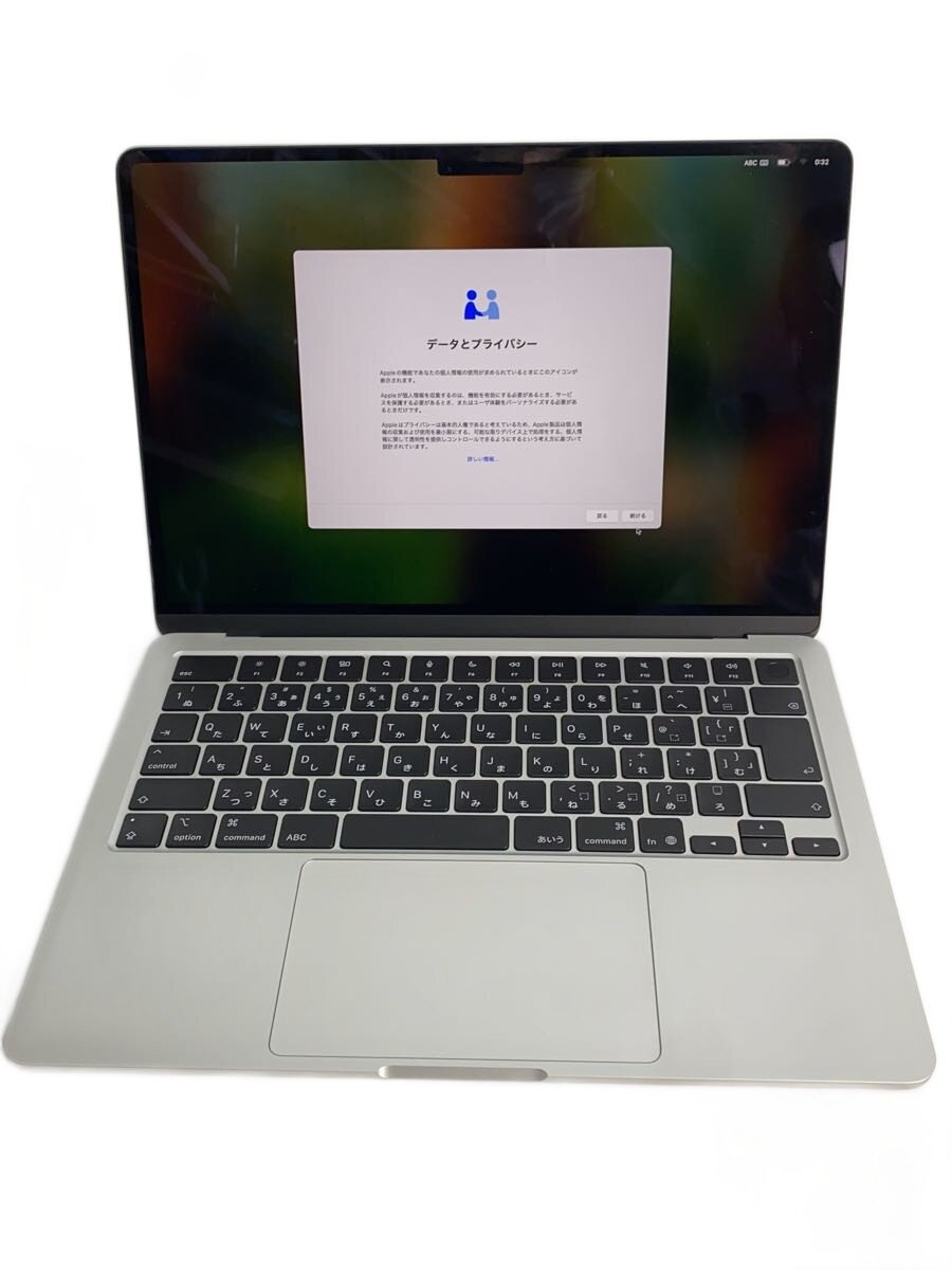 【中古】Apple◆万覚え帳マイコン MacBook Air16.12(13-inch.Early2025) MW0X3J/A/余分の物/16【マイコン】 パソコン・周辺機器-ノートPC