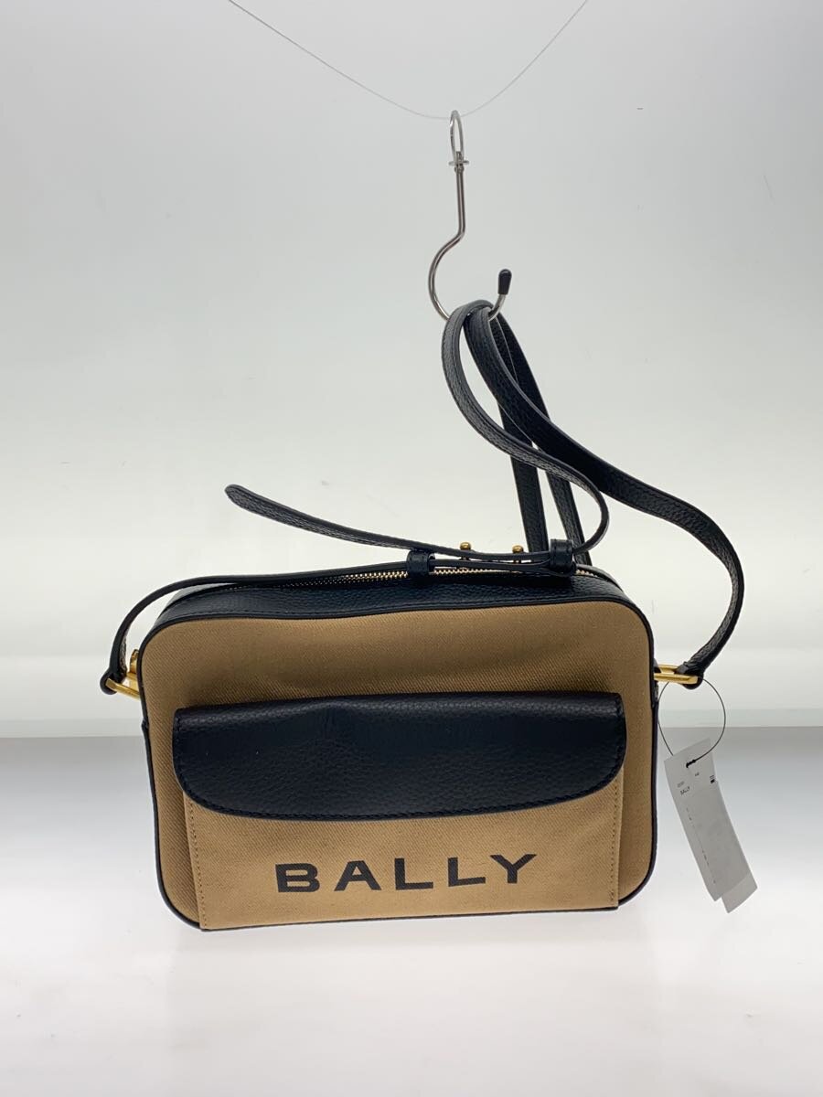 【中古】BALLY◆ショルダーバッグ/帆布/BEG/6304577//【御徒面子】