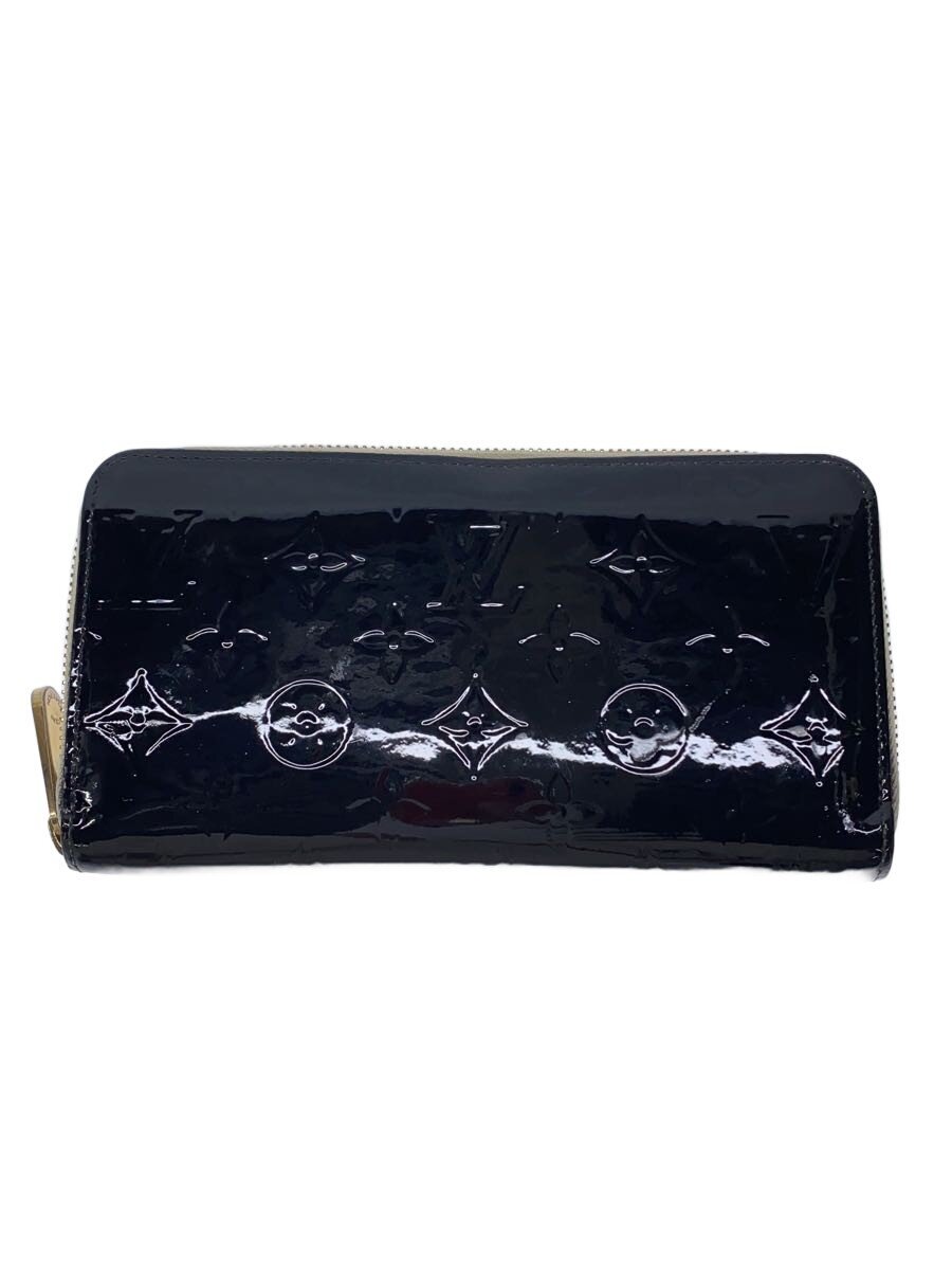 【中古】LOUIS VUITTON◆ジッピー・ウォレット_モノグラム・ヴェルニ/エナメル/BLK/総柄/メンズ【服飾雑貨他】