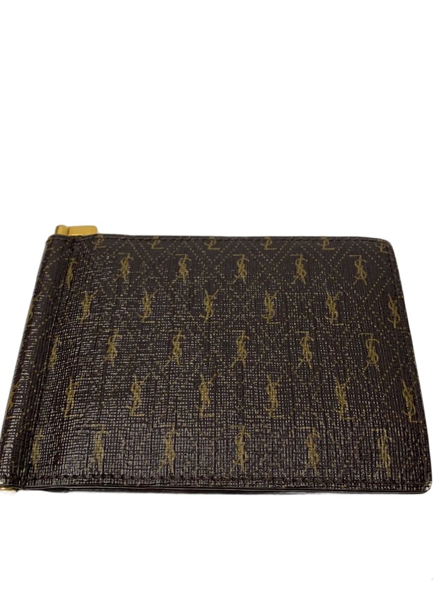 【中古】SAINT LAURENT◆2つ折り財布/レザー/BRW/総柄/メンズ【服飾雑貨他】｜2ｎｄ STREET 店