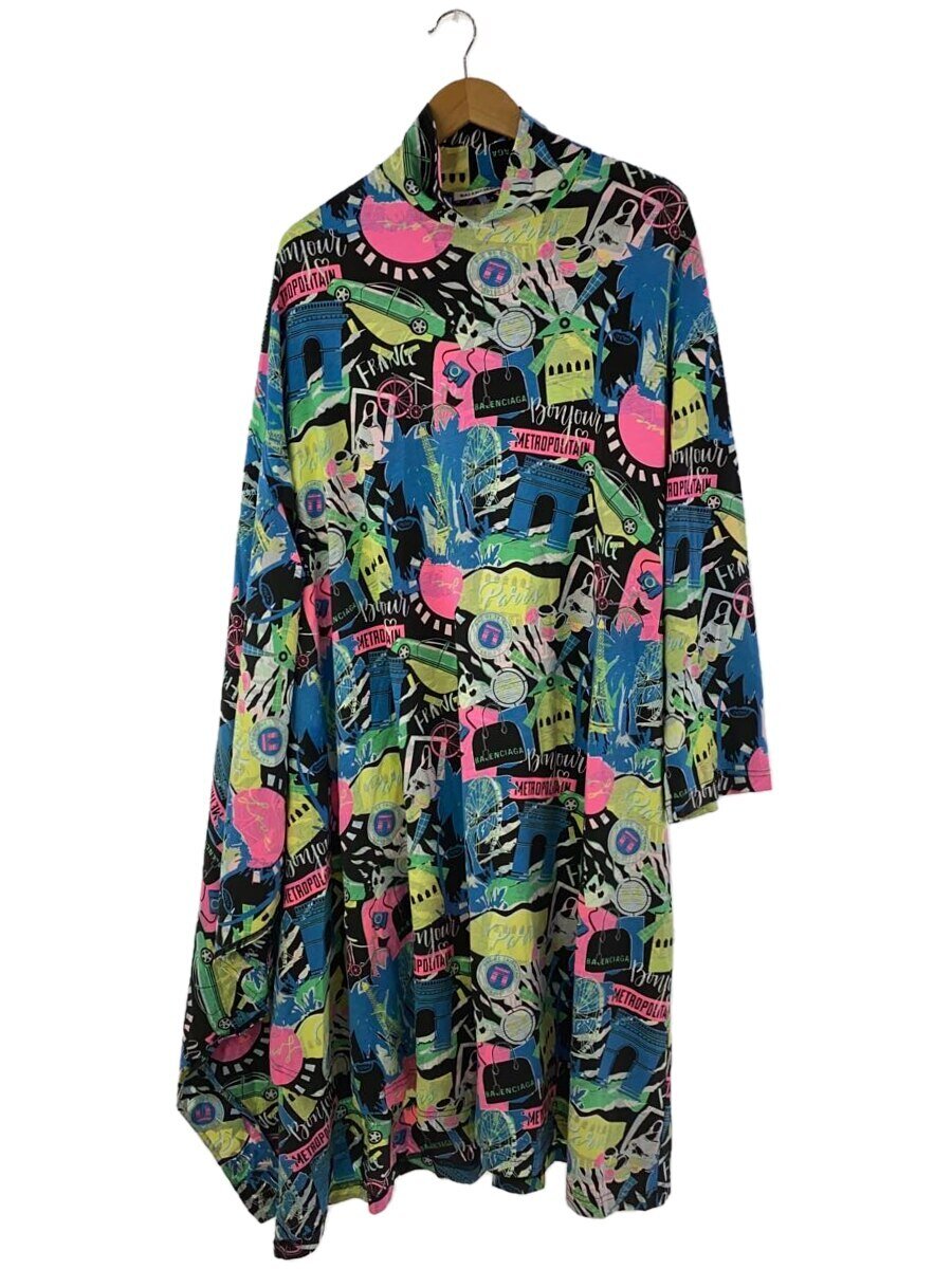 【中古】BALENCIAGA◆長袖衣装/XS/綿織物/マルチ色つや/総柄/601463 THV76//【レディース御召しもの】