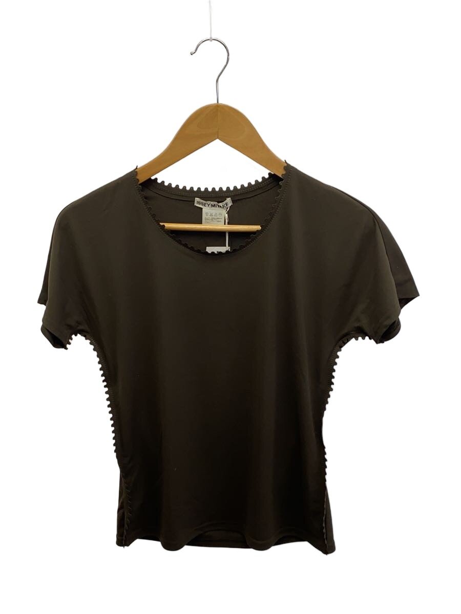 【中古】ISSEY MIYAKE◆半袖カットソー/M/ポリエステル/赤銅色/IM03JK008【レディースお召しもの】