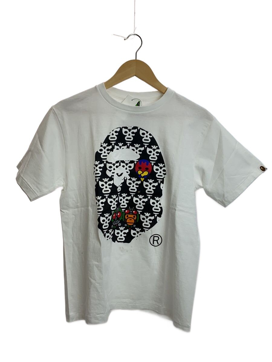 【中古】A BATHING APE◆プルオーバー/M/綿織物/WHT【メンズウェア】