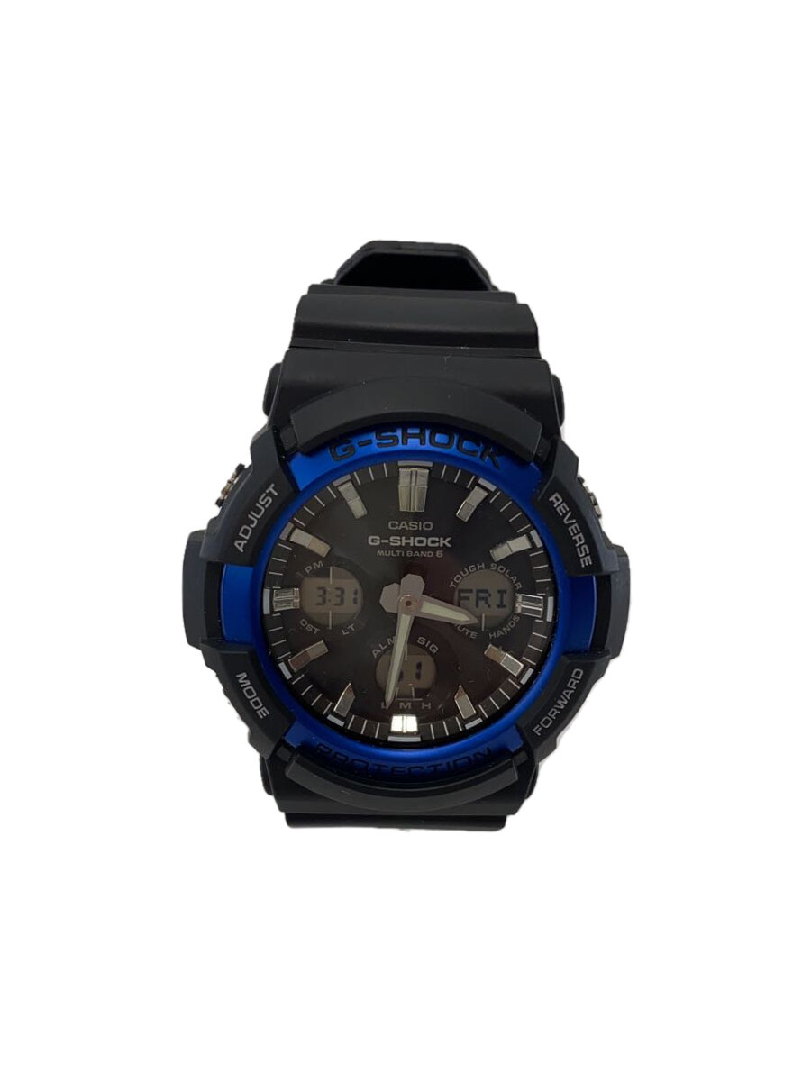 【中古】CASIO◆ソーラーウオッチ・G-SHOCK/デジアナ/天然ゴム【服飾雑貨他】