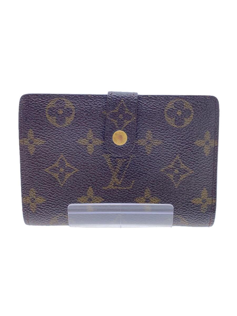 【中古】LOUIS VUITTON◆ポルト・フォイユ・ヴィエノワ_モノグラム・キャンバス_BRW/PVC/BRW/レディース【服飾雑貨他】