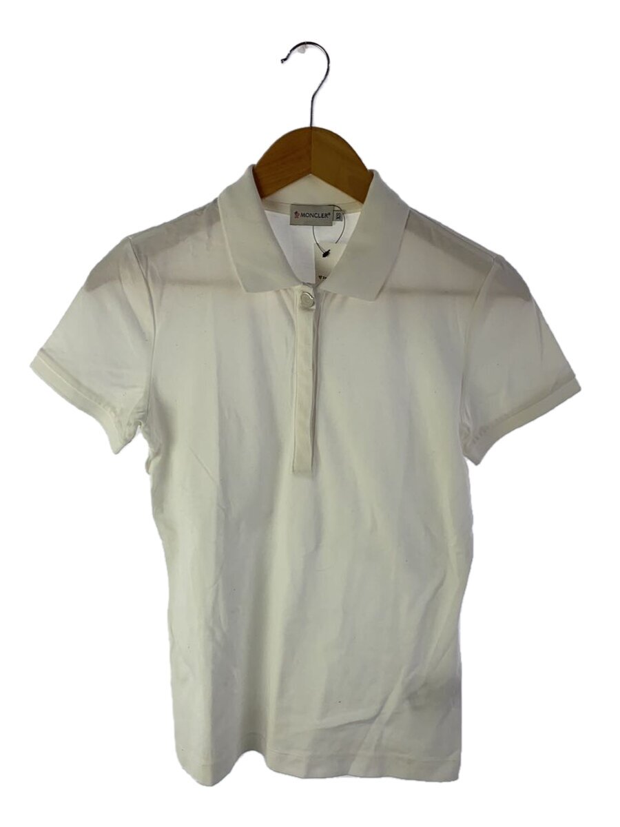 【中古】MONCLER◆スポーツシャツ/XS/綿織物/WHT【レディース御召しもの】