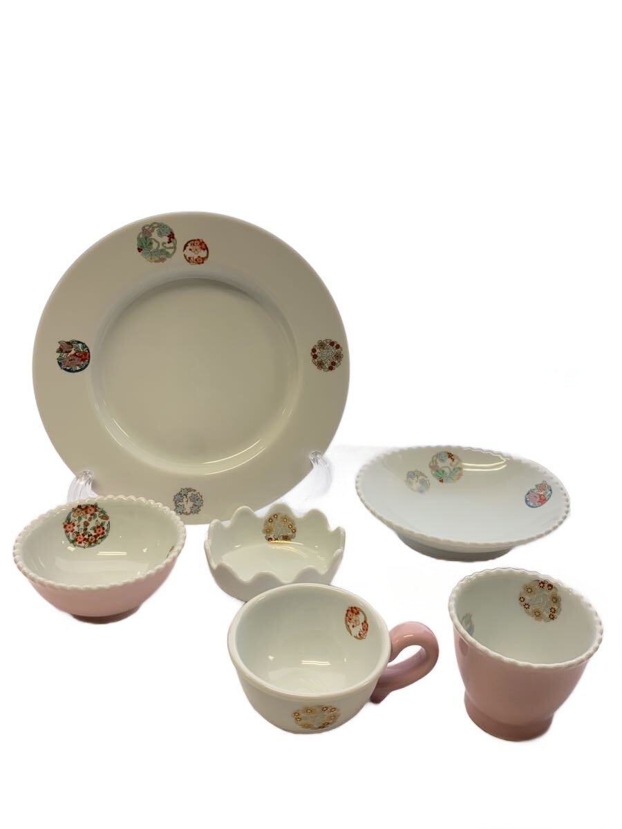【中古】深川製磁◆ひめ丸紋 お子様揃/和食器その他/6点セット/WHT/有田焼【キッチン用品】