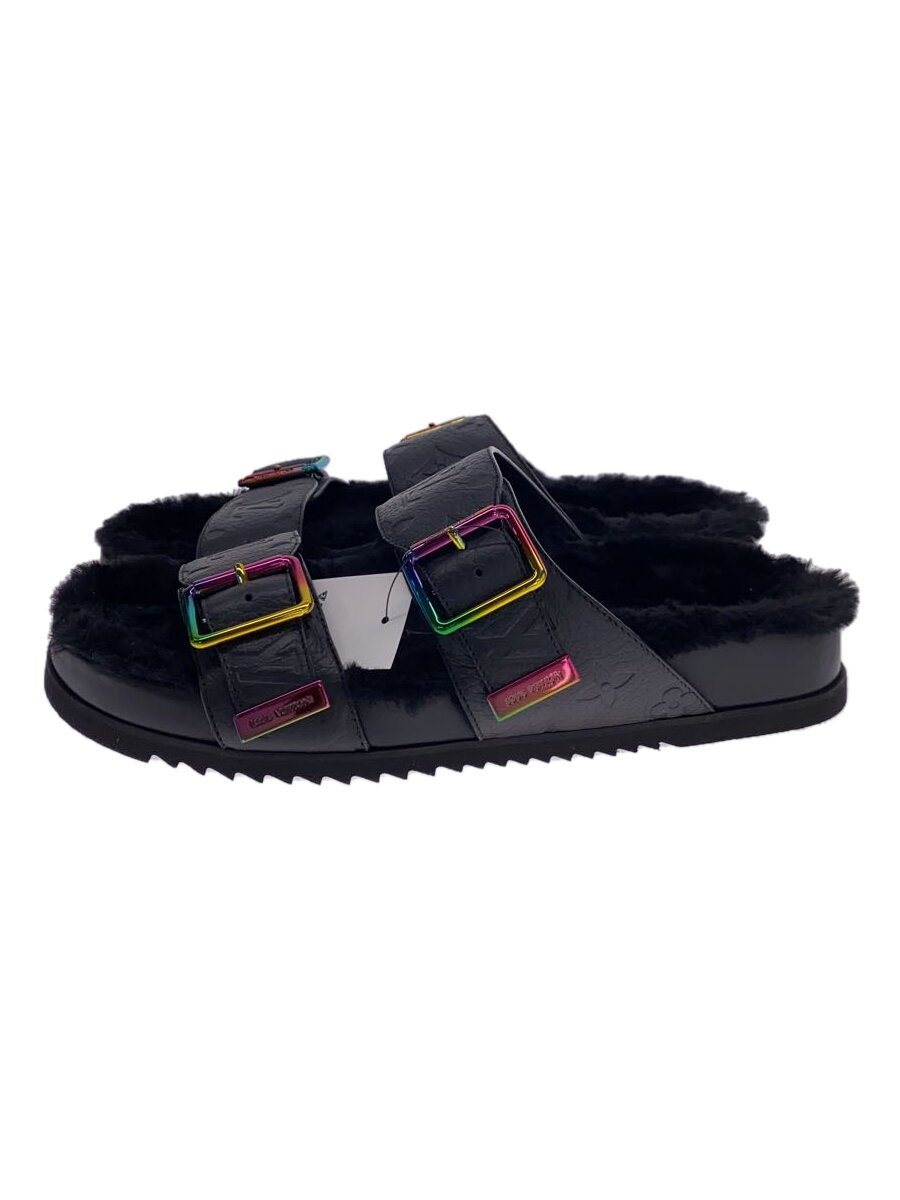 【中古】LOUIS VUITTON◆サンダル/UK7/BLK/FD0199【シューズ】