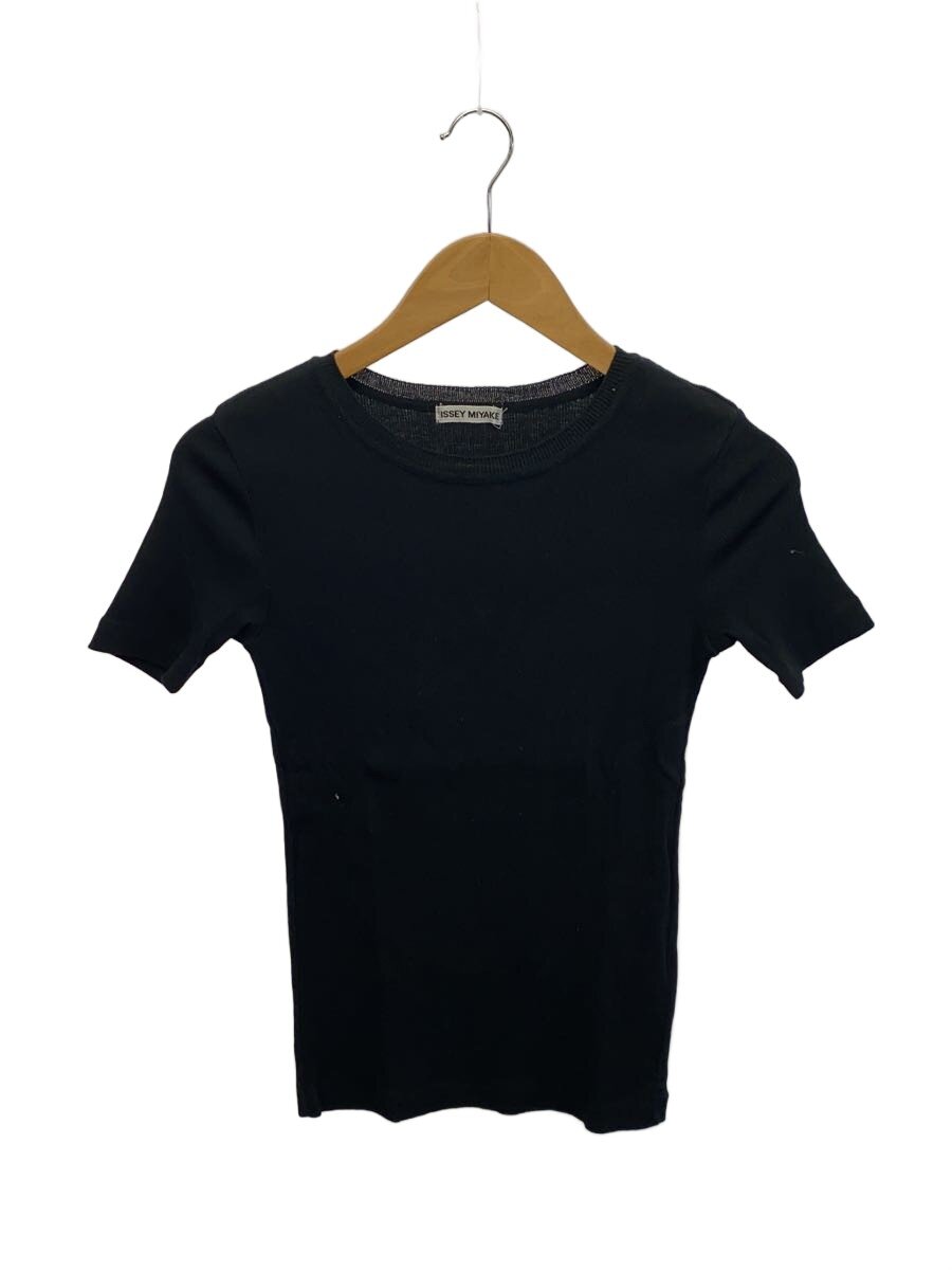 【中古】ISSEY MIYAKE◆半袖カットソー/M/綿織物/黒いこと/IM73-JK522【レディース御召しもの】