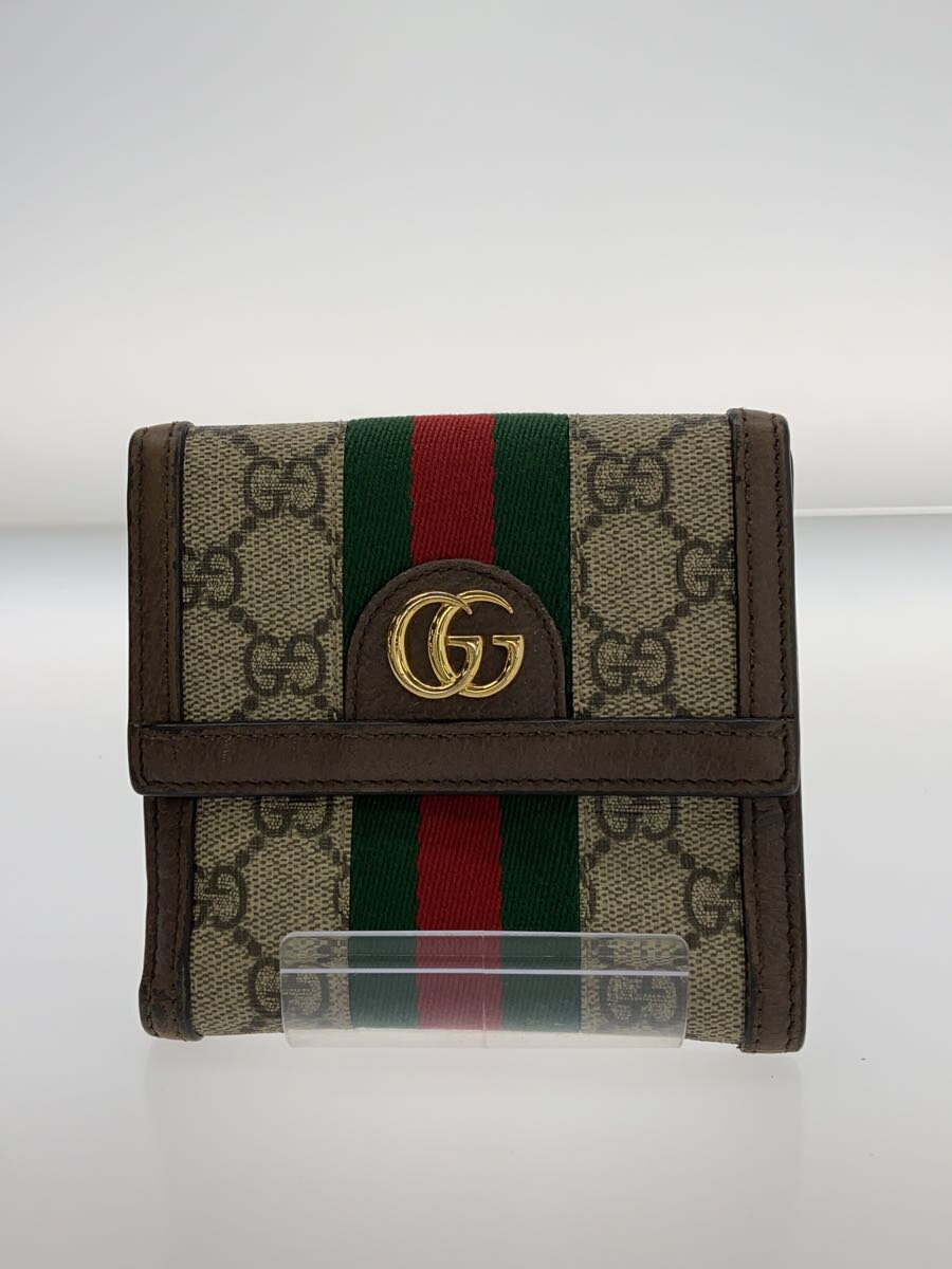 【中古】GUCCI◆2つ折り紙入れ/--/赤銅色/レディース//【服飾雑貨他】