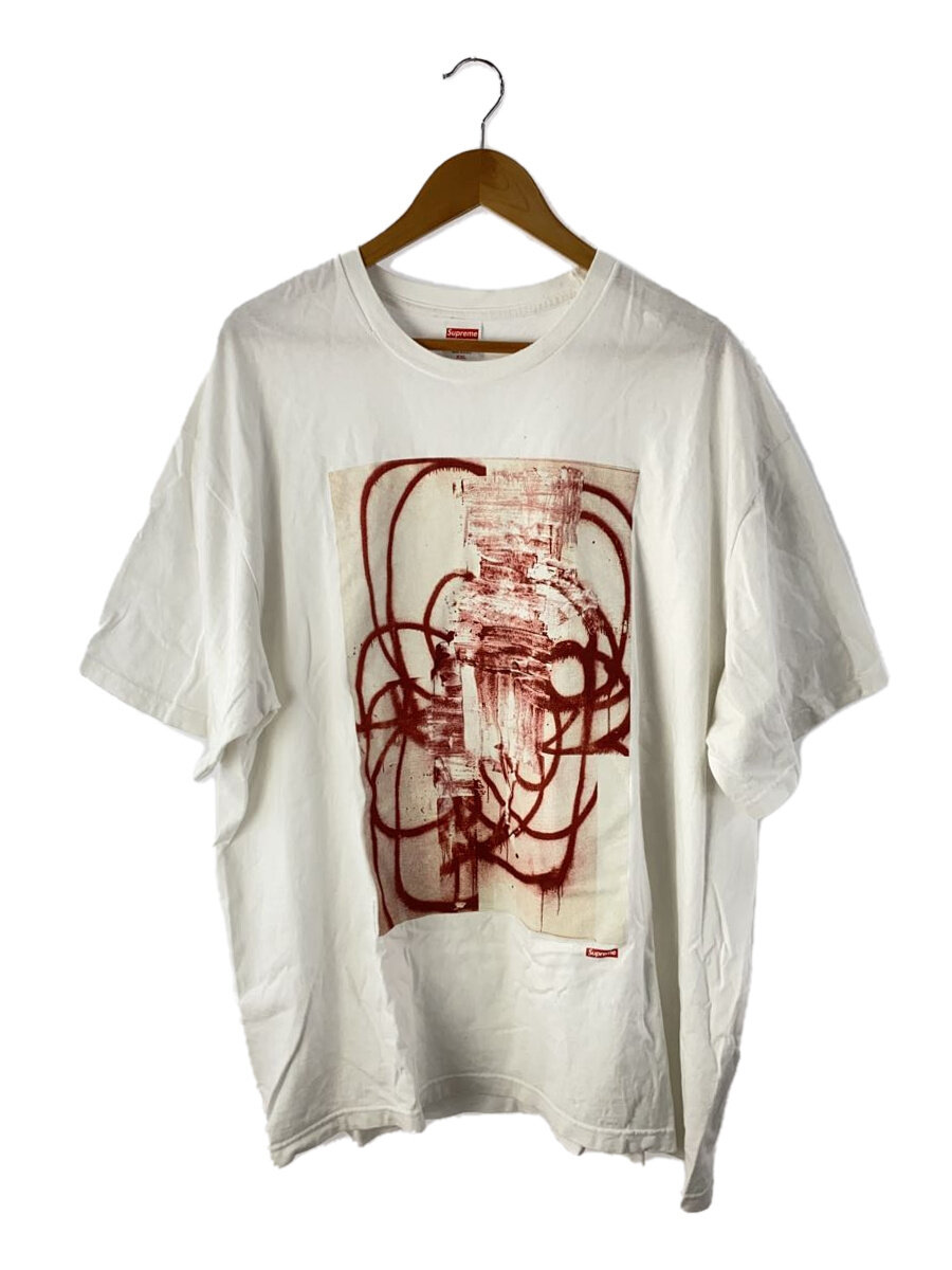 【中古】Supreme◆21FW/Christopher wool/プルオーバー/XXL/綿織物/WHT【メンズウェア】