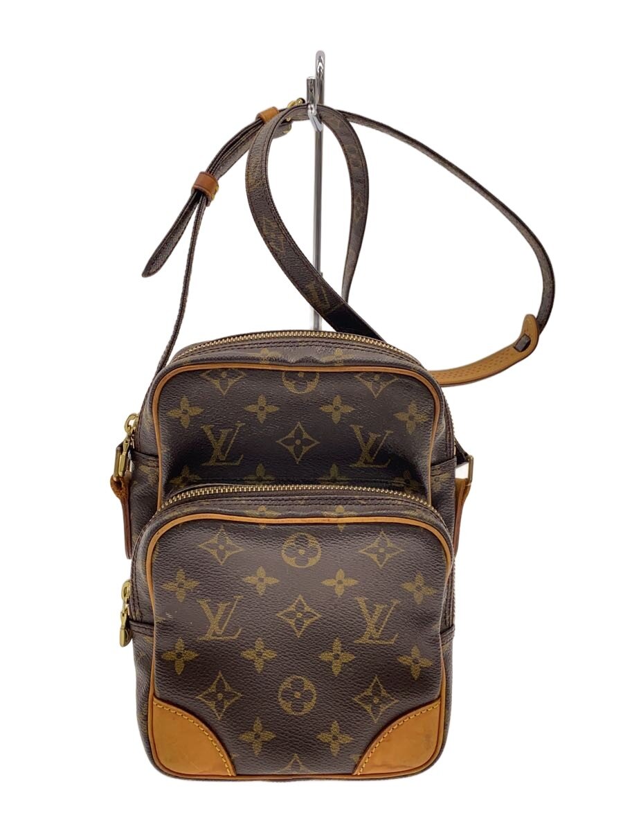 【中古】LOUIS VUITTON◆アマゾン_モノグラム・帆布/PVC/BRW【御徒面子】