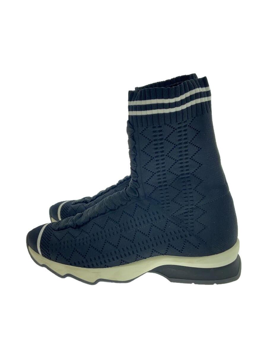 【中古】FENDI◆ハイカットスニーカー/37/BLK【シューズ】