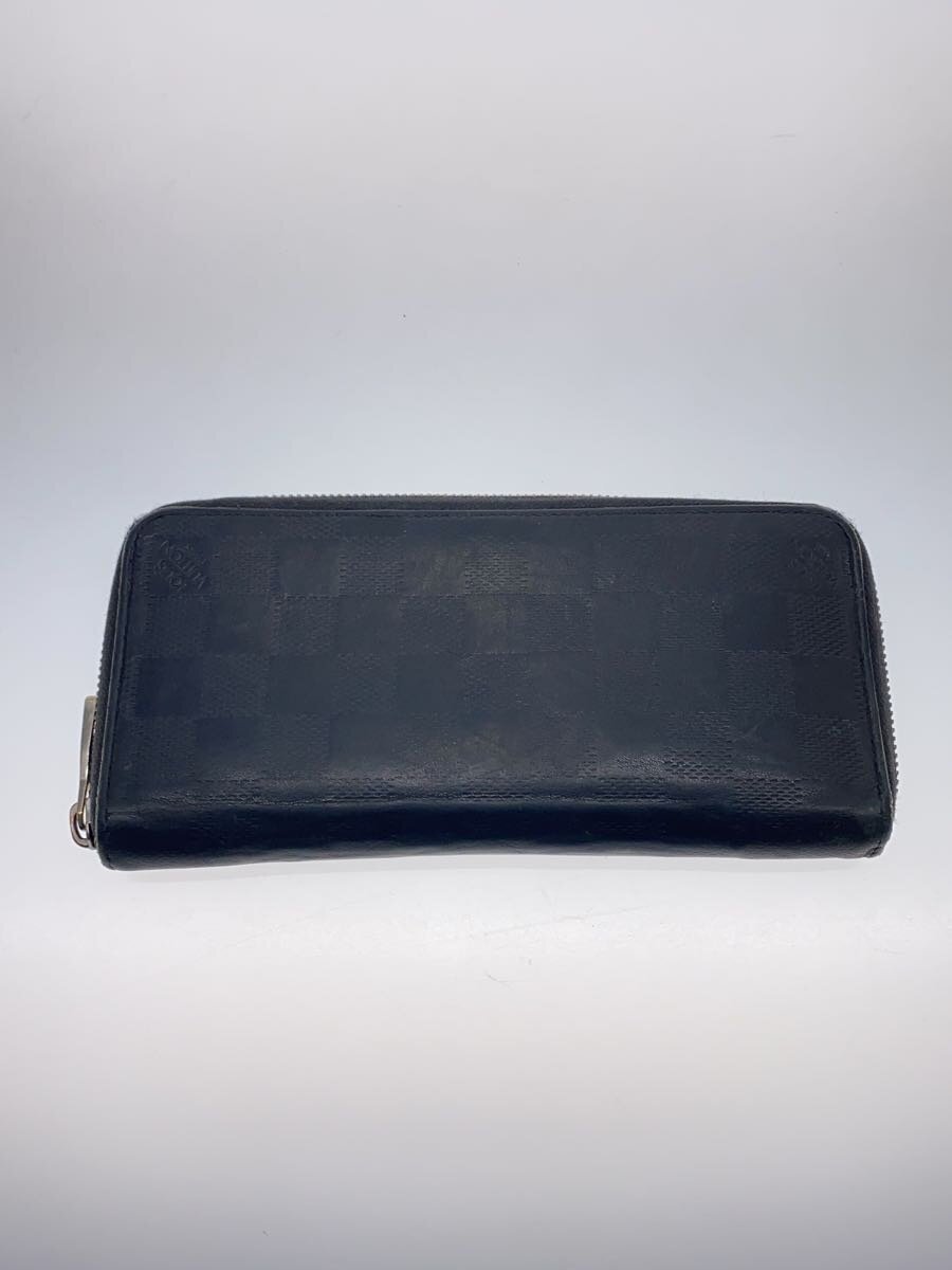 【中古】LOUIS VUITTON◆ジッピー・ウォレット・ヴェルティカル_ダミエ・アンフィニ_BLK/なめし革/BLK/総柄/メンズ【服飾雑貨他】