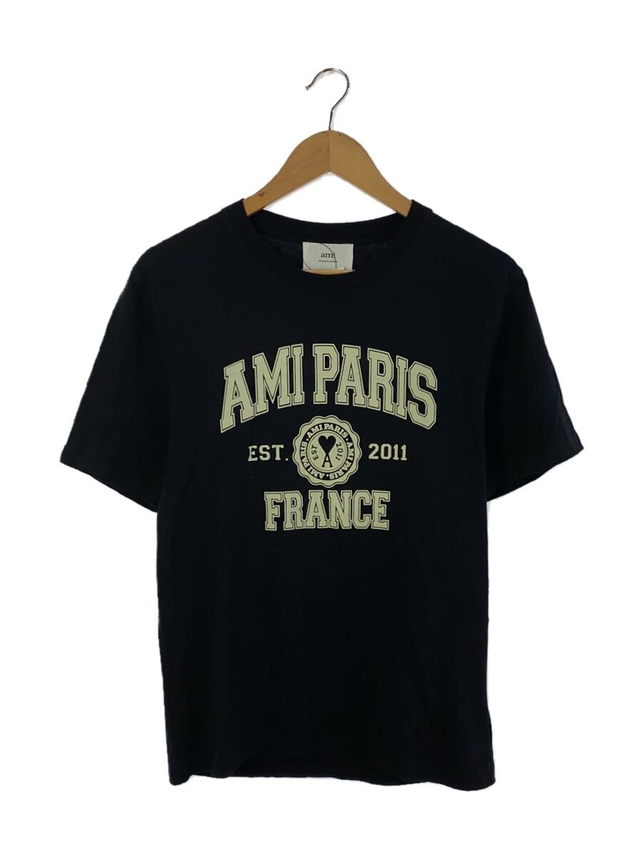 【中古】AMI PARIS◆ティーシャツ/--/綿織物/BLK/HTS010.702//【メンズウェア】