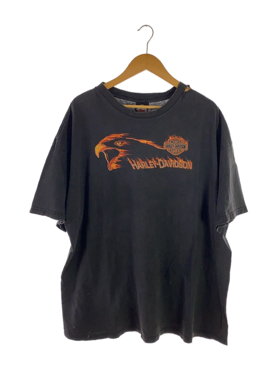 【中古】HARLEY DAVIDSON◆BR/プルオーバー/3L/綿織物/BLK//【メンズウェア】