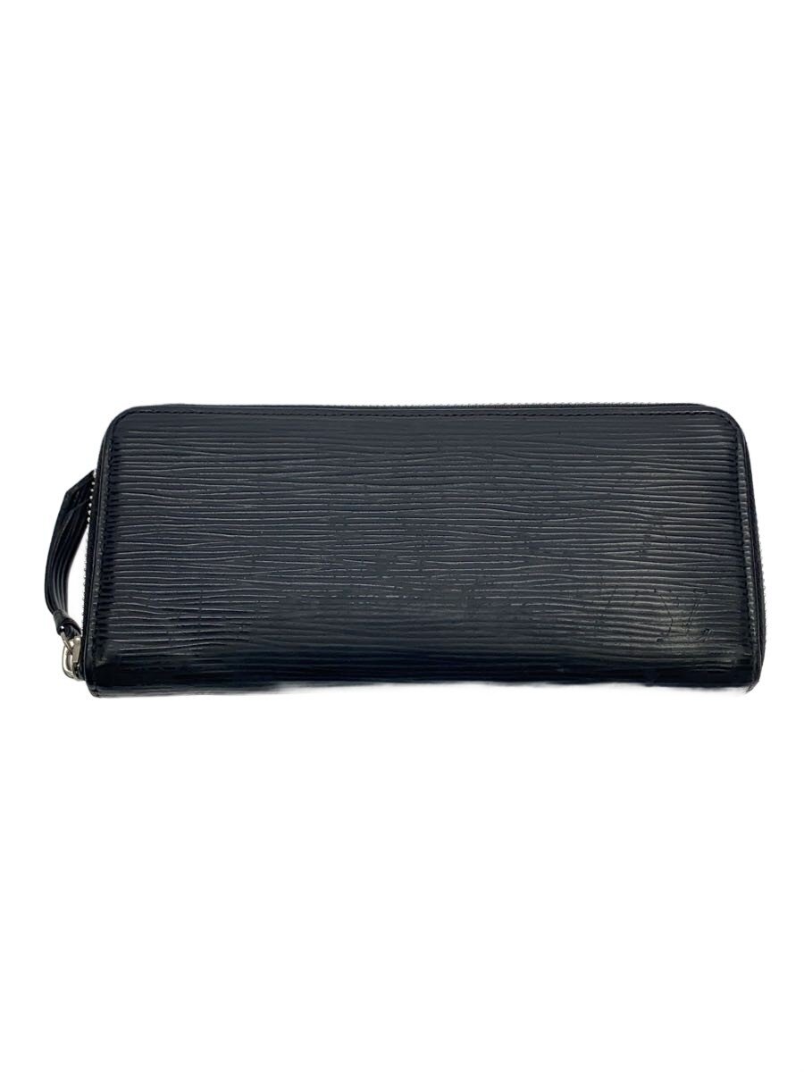 【中古】LOUIS VUITTON◆ポルト・フォイユ・クレマンス_エピ/なめし革/BLK/メンズ【服飾雑貨他】