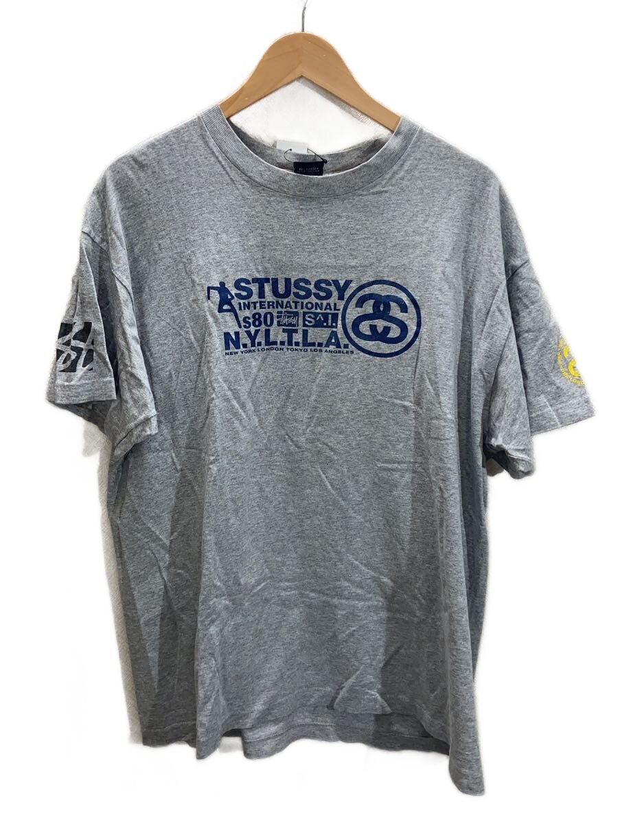 【中古】STUSSY◆90s/紺引き舟/プルオーバー/XL/--/GRY【メンズウェア】