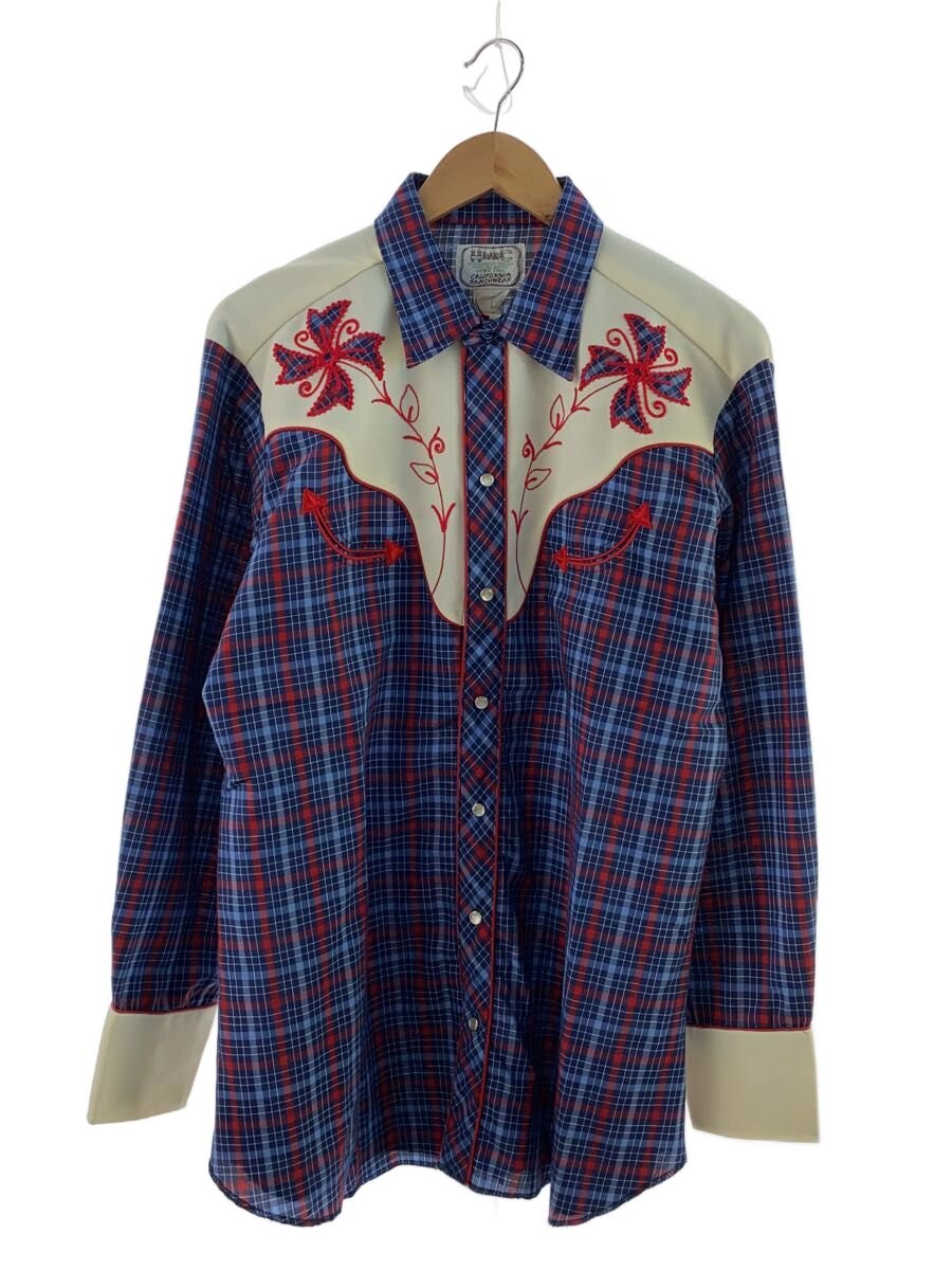 【中古】H BAR C◆70s～/ウエスタンシャツ/16.5/ポリエステル/BLU/チェック【メンズウェア】｜2ｎｄ STREET 店 22,337円