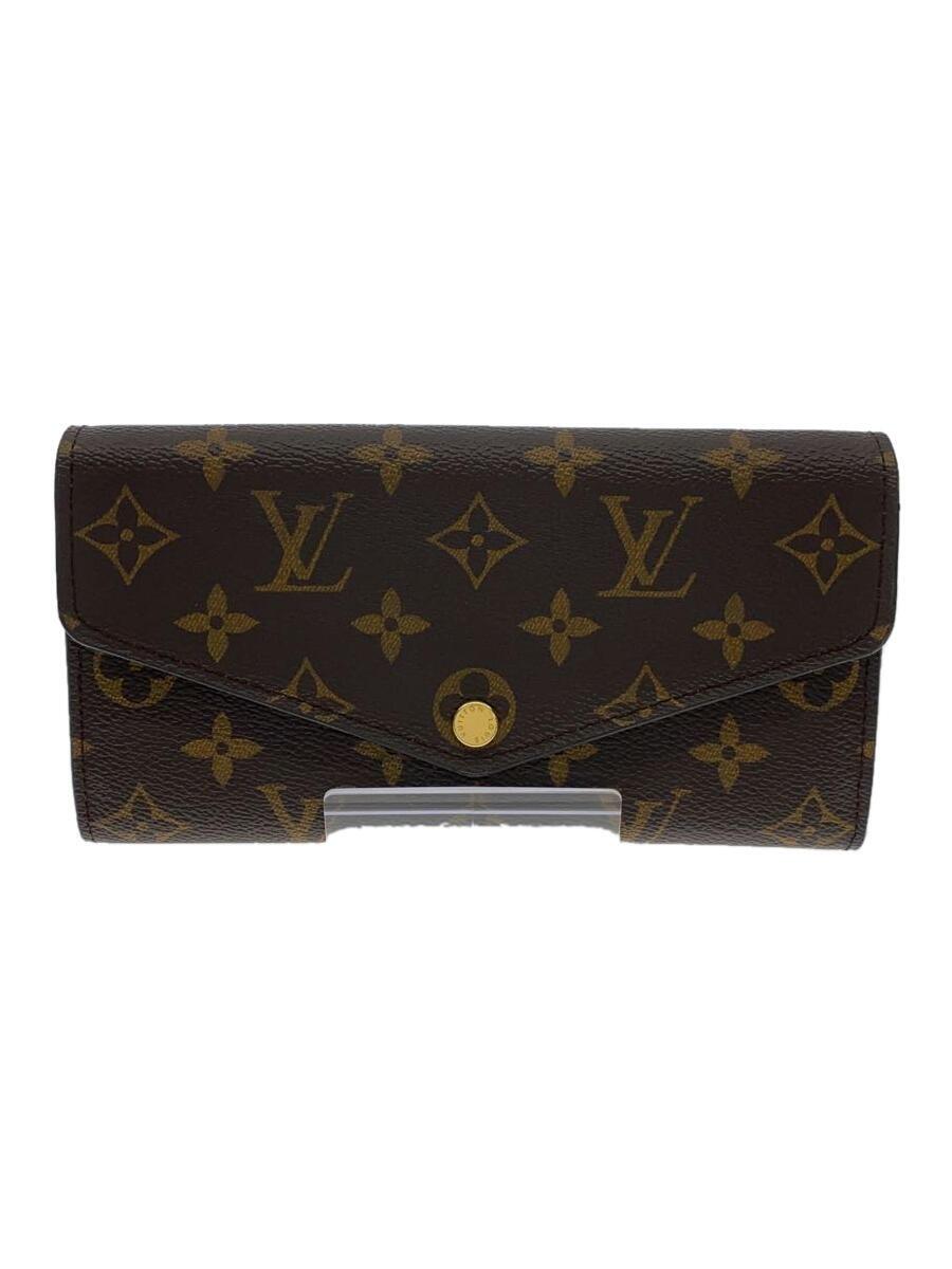 【中古】LOUIS VUITTON◆2)ポルト・フォイユ・サラ_モノグラム・キャンバス_BRW_ブラウン/PVC/BRW/レディース【服飾雑貨他】