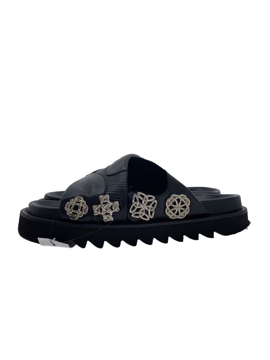 【中古】TOGA VIRILIS TOGA ARCHIVES◆metal motif shark sandals/サンダル/40/BLK/レザー【シューズ】｜2ｎｄ STREET 店