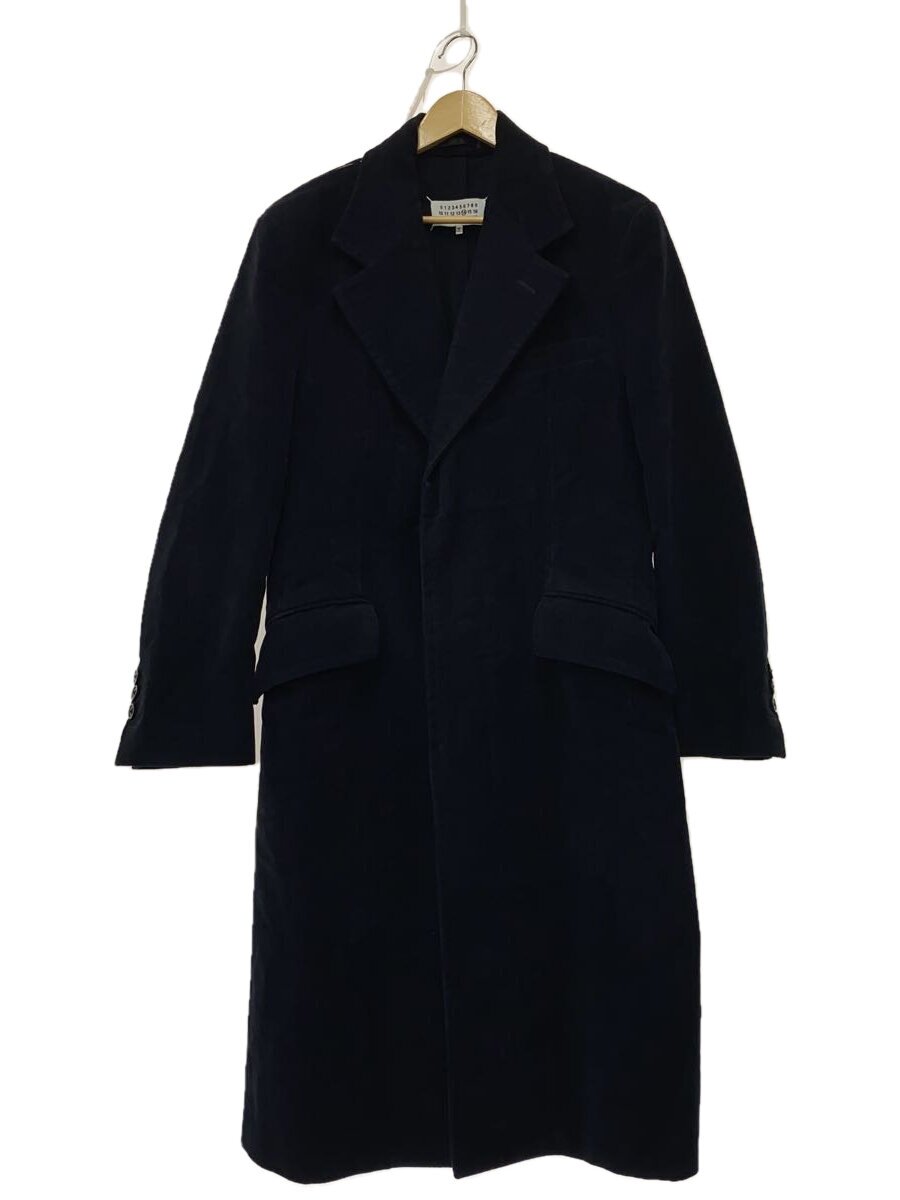 【中古】Maison Margiela◆チェスターコート/46/天鵞絨/NVY/無地/S50AA0053/18AW/コットンベルベットチェスターコート【メンズウェア】