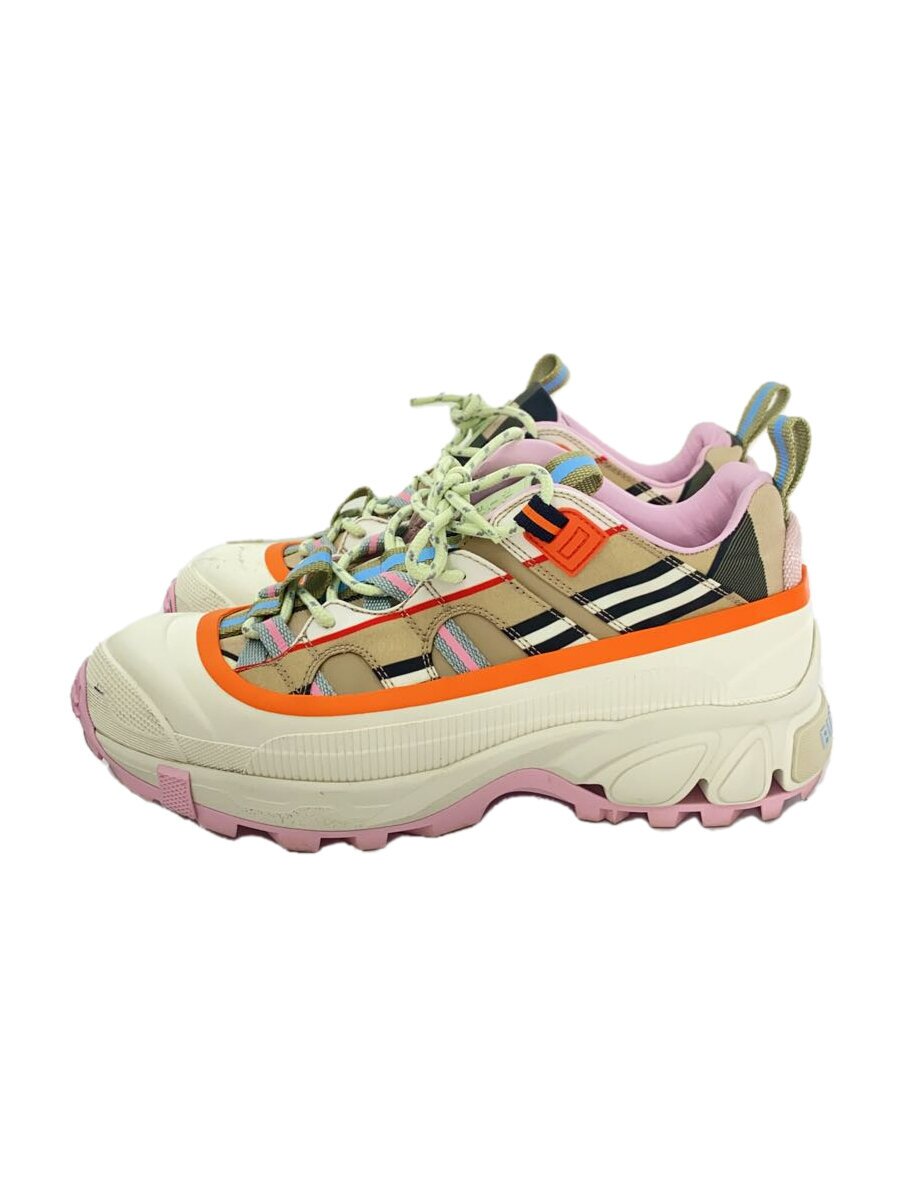 【中古】BURBERRY LONDON◆ローカットスニーカー/38/マルチ色つや/8053494//【シューズ】