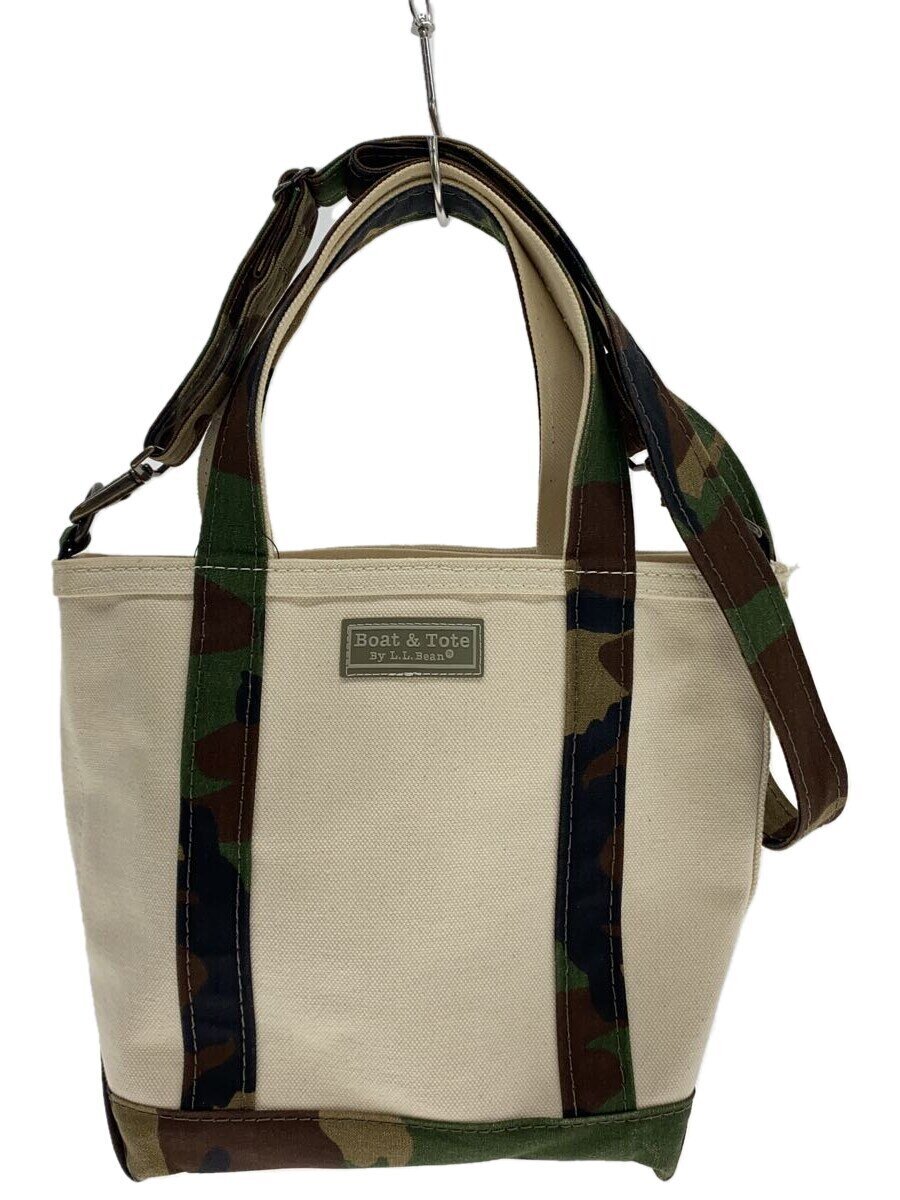 【中古】L.L.Bean◆1944Boat\u0026Tote/ハンドバック/帆布/IVO/家鴨フラ【御徒面子】