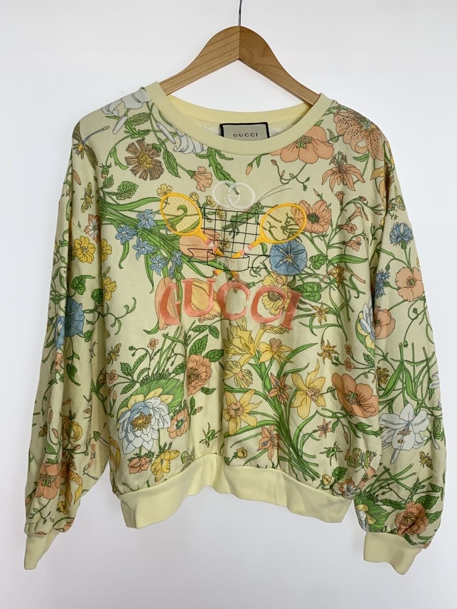【中古】GUCCI◆植物相/汗水/S/綿織物/YLW/総柄/562199【レディース御召しもの】