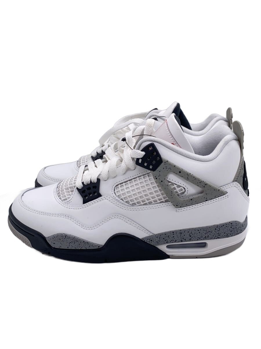 【中古】NIKE◆AIR JORDAN 4_エアジョーダン 4/26.5珊/WHT【シューズ】