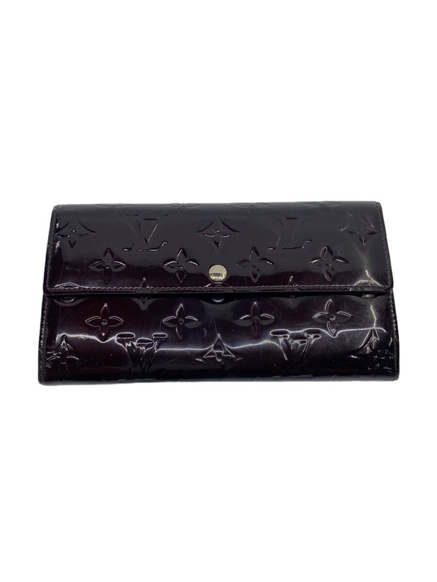 【中古】LOUIS VUITTON◆ポルト・フォイユ・サラ_モノグラム・ヴェルニ/エナメル/PUP/レディース【服飾雑貨他】
