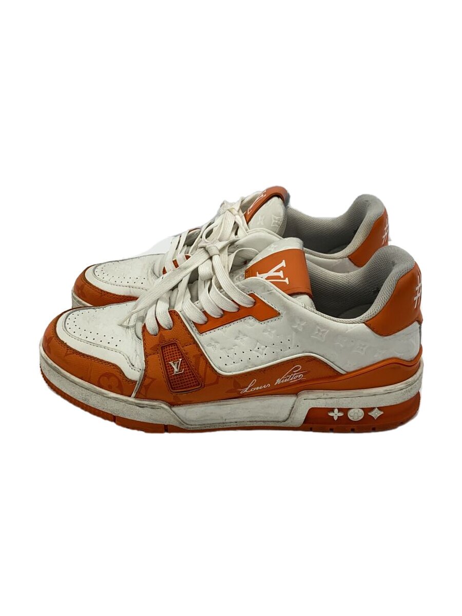 【中古】LOUIS VUITTON◆LVトレイナーラインスニーカー//6/ORN/1A9ZBI/履きジワ、踵内部破れ、汚れた状態有【シューズ】