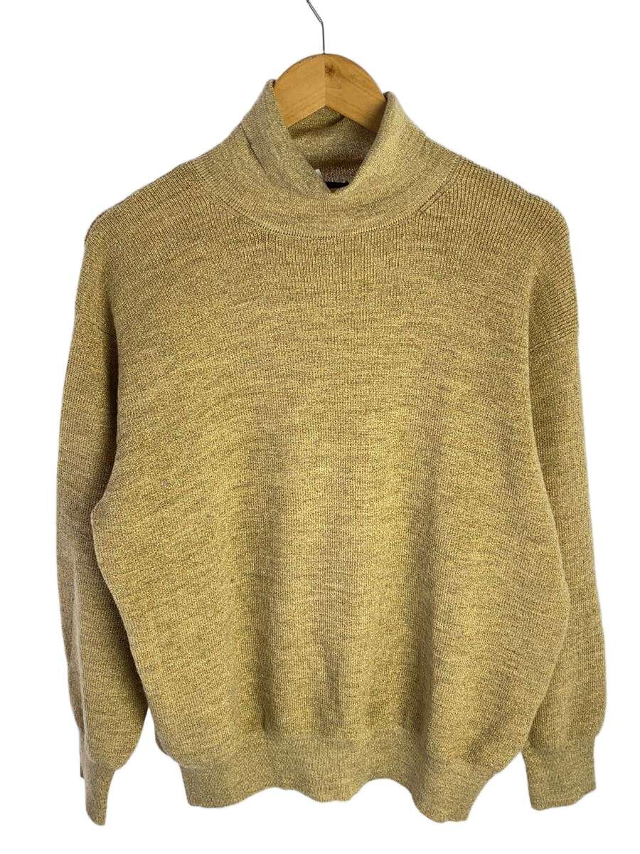 【中古】COMME des GARCONS HOMME PLUS◆編み物・プルオーバー(朦々たる)/--/羊毛/GLD/PN-050060【メンズウェア】