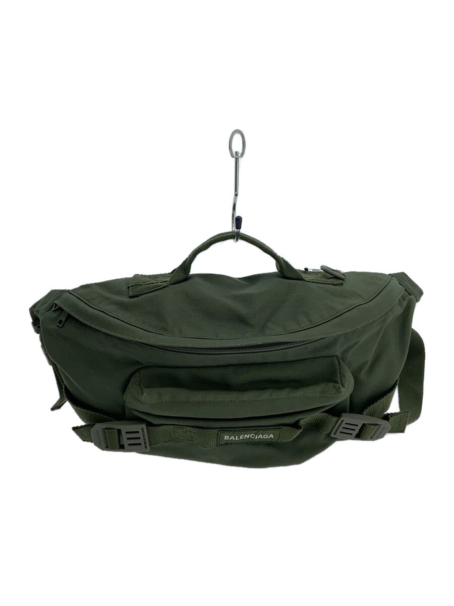 【中古】BALENCIAGA◆角スレ・ヨゴレ有/ARMY LARGE BELT BAG/酉の方角御徒面子/GRN/644035【御徒面子】