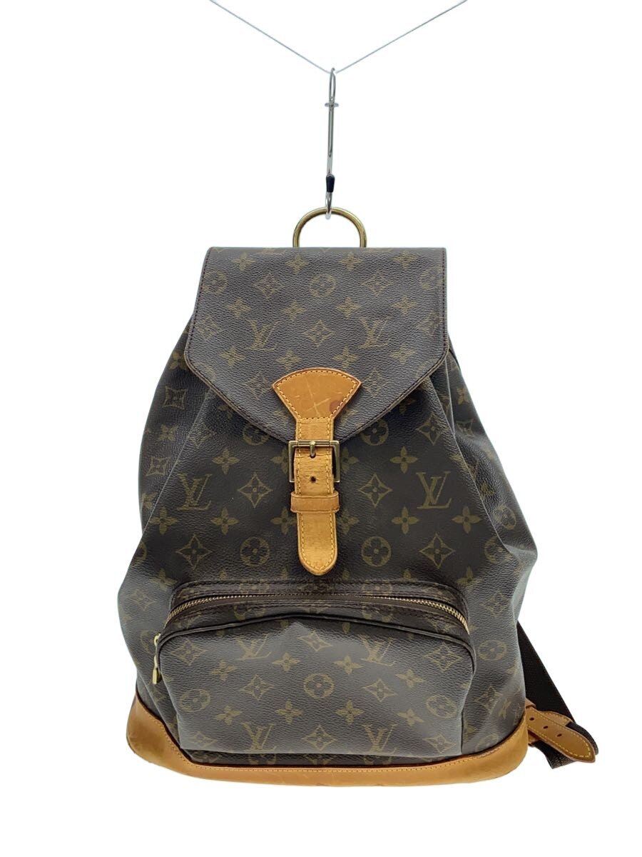 【中古】LOUIS VUITTON◆モン掏摸_モノグラム・帆布/PVC/BRW【御徒面子】